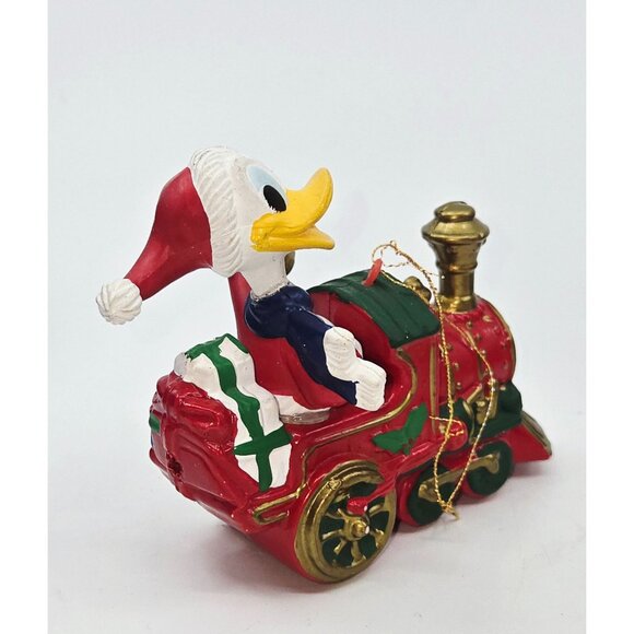 Donald Duck Christmas Train Figurine Ornament - Picture 4 of 5